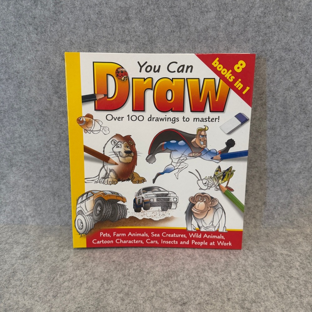 You Can Draw: 8 Books in 1, Animals, Cars, People, Pets